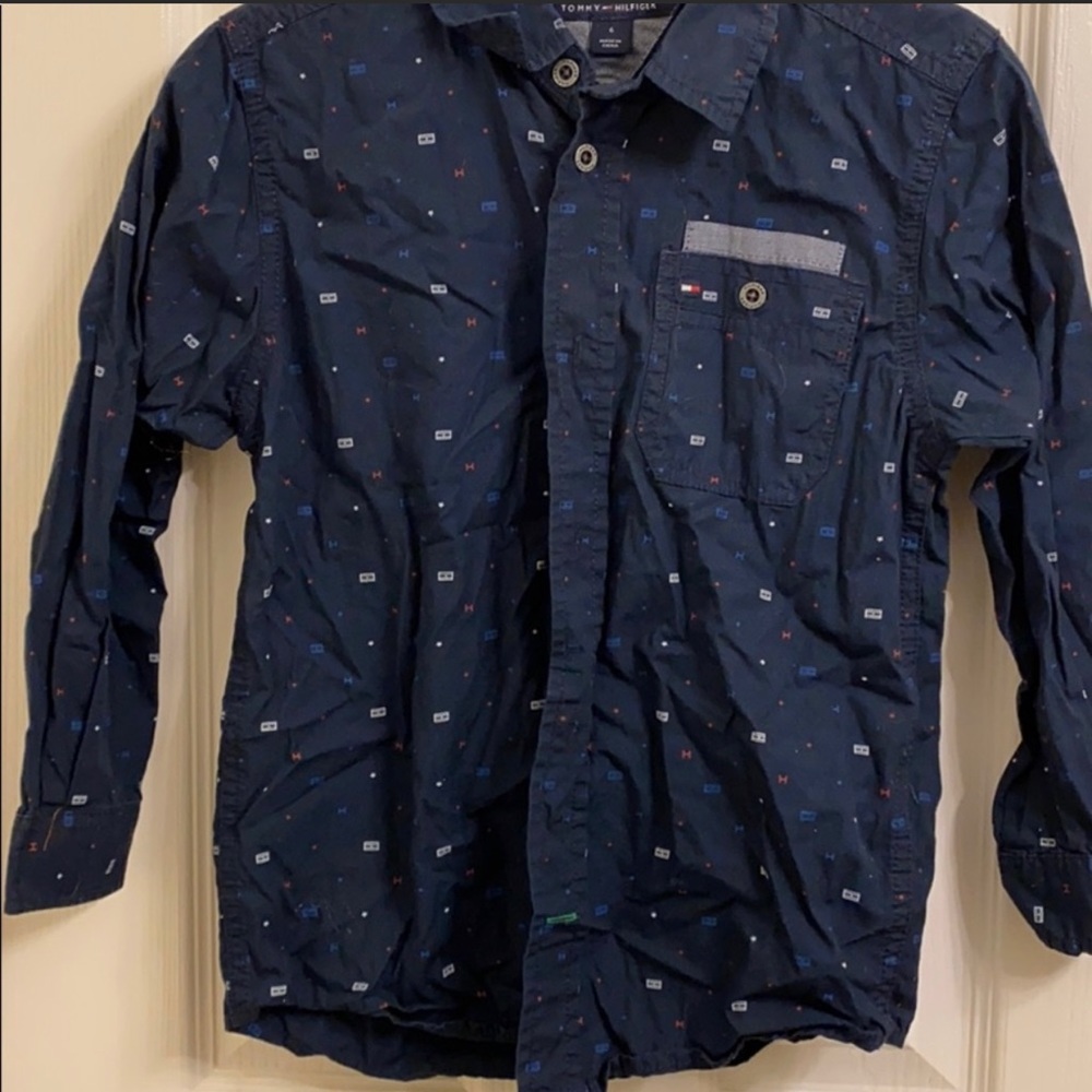 Tommy Hilfiger long sleeves 2 boy shirts size 6 - Picture 8 of 9
